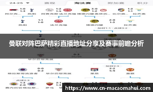 曼联对阵巴萨精彩直播地址分享及赛事前瞻分析
